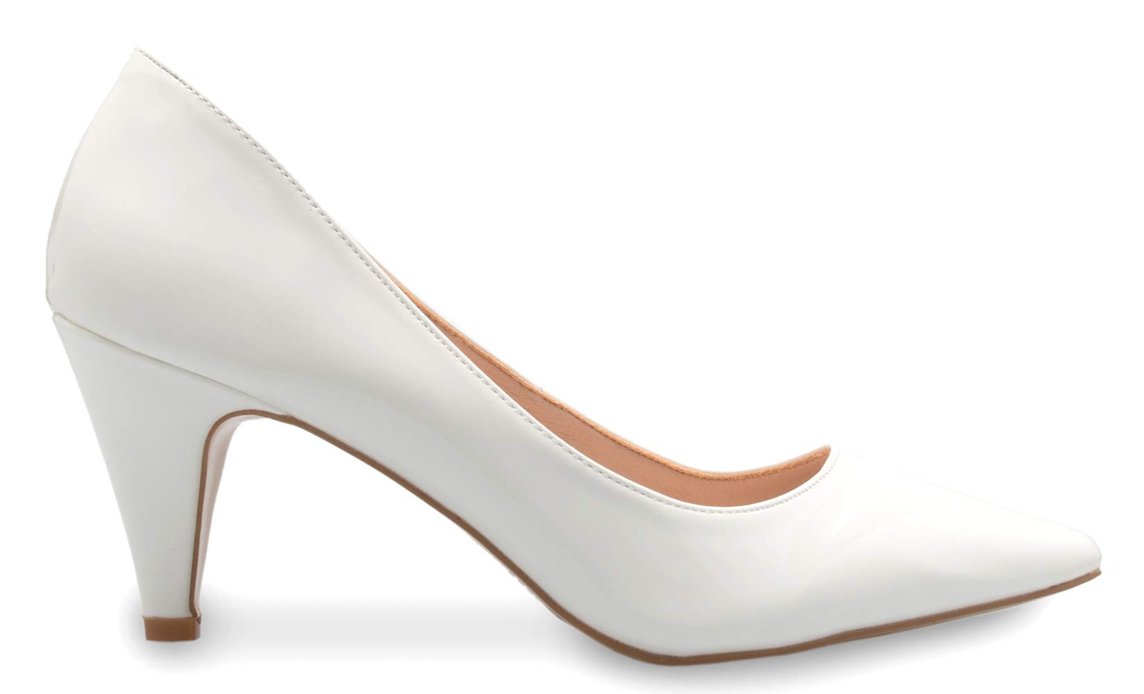 Olivia K Women's Classic D'Orsay Closed Toe Mid Stiletto Heel Pump | Dress, Work, Party Low Heeled Pumps | - Comfortable - Image 6