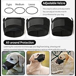 HEELE Dog Muzzle,Soft Nylon Muzzle Anti Biting
