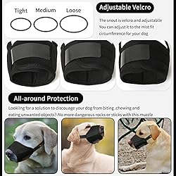 HEELE Dog Muzzle Nylon Soft Muzzle Anti-Biting