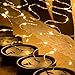 Abkshine 3 Pack Solar Mason Jar Light Lid Insert, 10 LED Warm White Solar Powered Table Deck Lamp LED Firefly Fairy Lights for Wedding Christmas Holiday Party Decor(Jars Not Included)