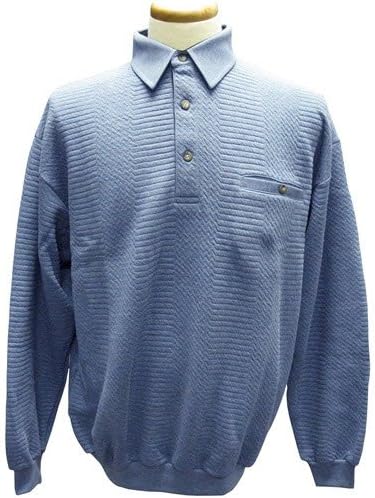 Palmland L/S Solid Textured Banded Bottom Shirt