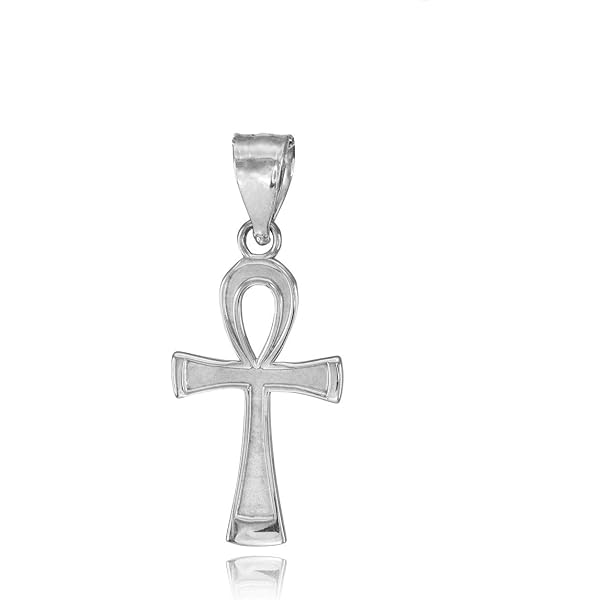 925 Sterling Silver Egyptian Ankh Cross Pendant Large Plain Cross 36mm x 22mm eB