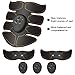 JoJoMooN Muscle Toner, Abdominal Toning Belt EMS ABS Toner Body Muscle Trainer Wireless Portable Unisex Fitness Training Gear for Abdomen/Arm/Leg Training Home Office Exercise Equipment, Black