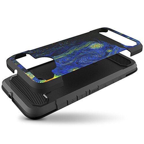 HTC U11 Life Case, CoverON Arc Series Modern Hybrid Phone Cover with Carbon Fiber Styling and Matte Finish for U11 Life - Starry Night