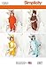 Simplicity 1351 Toddler Animal Onesie Clothing Sewing Patterns, Sizes 1-4