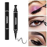 Eyeliner Stamp -Waterproof Makeup Cosmetic winged long lasting eye liner pen Black Liquid