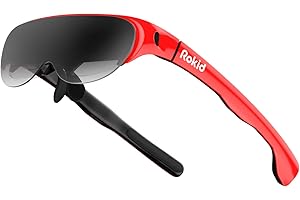 Rokid Air AR Glasses, Myopia Friendly Pocket-Sized Yet Massive Screen with 1080P OLED Dual Display, 43°FoV, 55PPD, Red