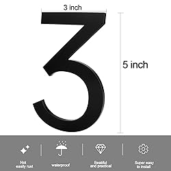 Self Adhesive House Number 5 Inch House Numbers for