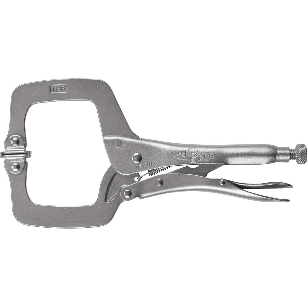 Irwin T20EL4 IWT20EL4 Locking C-Clamp with Swivel Pads, Silver, 275 mm