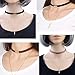 Tpocean 11PCS Gold Pink Velvet Lace Choker Necklace Set with Pendants Crystal Diamond Sequins Gold Silver Tassels Choker Necklace Jewelry for Women Girls Teens