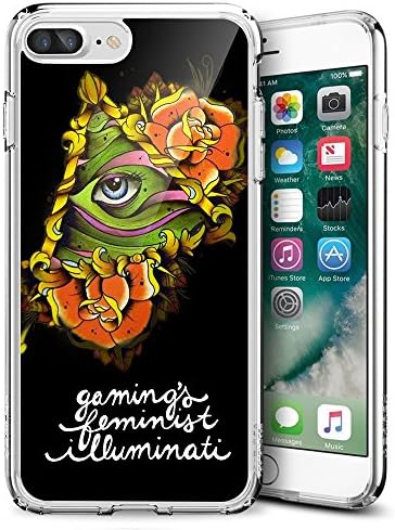 iPhone 7 Plus Case,Illuminati All Seeing Eye Clear TPU Protective Bumper [Slim Fit ] Case For iPhone 7 Plus 5.5