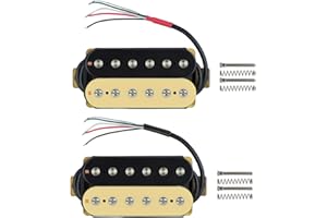 FLEOR Electric Guitar Humbucker Pickups Ceramic Double Coil Guitar Bridge Pickup & Neck Pickups Set-Zebra