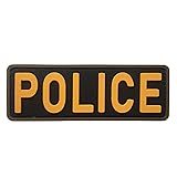 uuKen Police Patch 4"x1.4" Hook Backing for