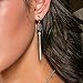 Chic Moon Arrow Long Drop Earrings Retro Boho Dangles Hoops Women Chandelier Linear Tribal Unique Tassel Earring Fashion Jewelry Black Plated