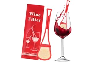 TUOBITUO Wine filter Stick（8 pack,Red) - Effectively remove sulfite, histamine,All-Natural Purifier prevents red wine headaches, nausea, hangovers, and wine allergies.