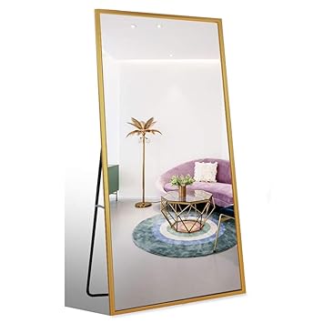 Amazon Com Aluminum Alloy Frame Floor Standing Mirror Make