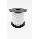 100FT 14 AWG Stranded Copper THHN Wire &ndash; White Building Wire, 600V Electrical Cable