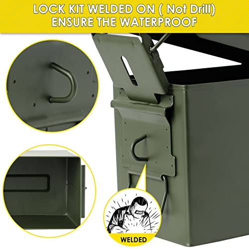 Metal Ammo Can Locking Box 50 Cal Steel Lockable Ammunition Boxes