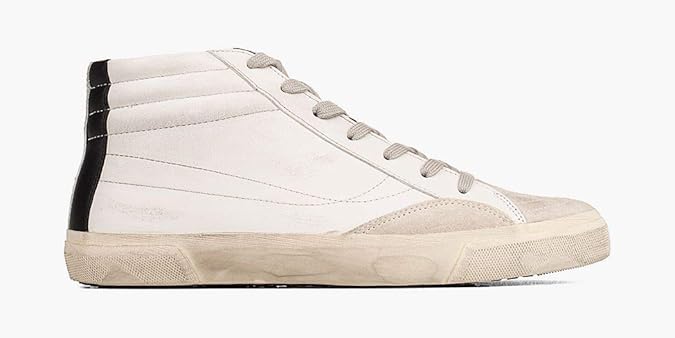 DIRK BIKKEMBERGS Herren BKE108251 Weiss Leder Hi Top Sneakers