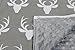 Dear Baby Gear Car Seat Cover for Boys & Girls - Baby Carseat Canopy w/Snap Opening - Infant Seat Cover - Stroller & Nursing Covers - Newborn Carrier Canopy - 40x30 (Antlers on Gray - Gray Dot)