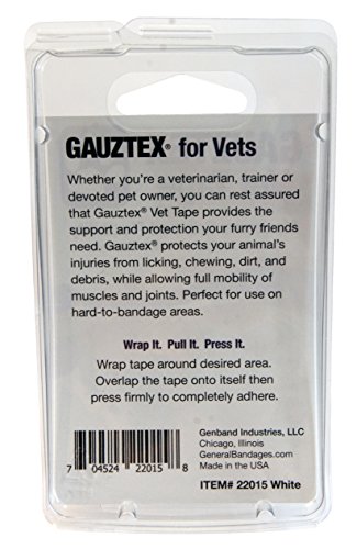 Gauztex® Veterinarian Tape - Pet and Animal - Self-Adhesive Breathable Gauze - Flexible Non-Slip Grip (1 Roll), 1 ½" x 7 ½ yds, Pink