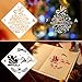 Coogam 8 Pcs Christmas Stencils Template - Reusable Plastic Craft for Art Drawing Painting Spraying Window Glass Door Car Body Wood Journaling Scrapbook Holiday Xmas DIY Decoration 5x5 inch