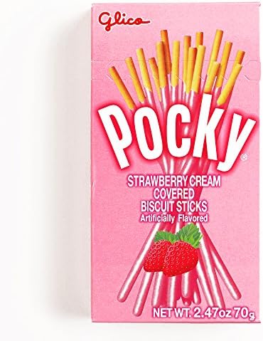Pocky Strawberry Biscuits 2.47 oz each (2 Items Per Order, not per case)