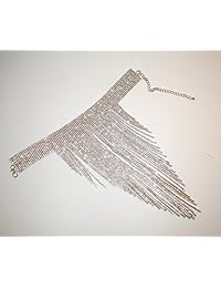 Qiaose - Collar gargantilla con pedrería para mujer
