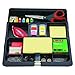 Post-it 3M C-71 3M Adjustable Desk Drawer Organizer Tray W/4 Post-It Dispensers, Plastic, BLK (C71)