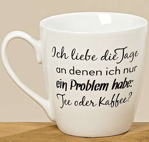 Bloominghome Jumbotasse Porzellan Jumbobecher Kaffeetasse 480ml Ich Liebe die Tage.