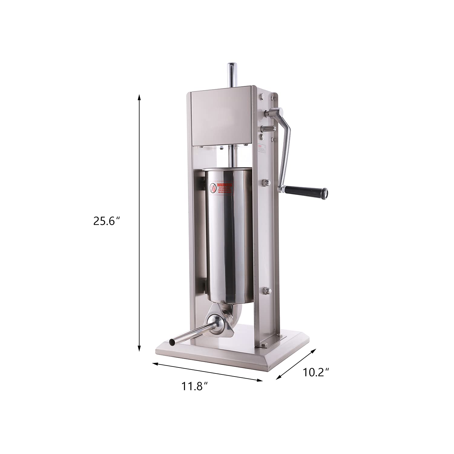 Hakka 11 Lb/5 L Sausage Stuffer 2 Speed Stainless Steel Vertical Sausage Maker