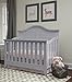 Thomasville Kids Southern Dunes Lifestyle 4-in-1 Convertible Crib, Pebble Gray, Easily Converts to Toddler Bed Day Bed or Full Bed, Three Position Adjustable Height Mattress (Mattress Not Included)