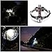 Zoomable LED Headlamp 900Lm 3 Mode Water-resistant Headlight Hands Free Work Light Outdoor Camping Torch Flashlight with Adjustable Strap Light Weight 3AA Batteries Powered(Not Included)-Black