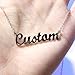 Personalized Custom Any Name Choker Necklace 18K Gold Plated Handwriting Customized Nameplate Necklace