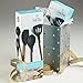 PortoFino 5 Pc. Kitchen Utensil Set/Premium Natural Beech Wood & Silicone/Home Cooking Utensils/Wooden Food Prep Tools/Soup Ladle, Slotted Spoon, Solid Spoon, Turner, Large Spatula