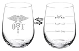 Wine Glass Goblet Two Sided Good Day Bad Day Don't