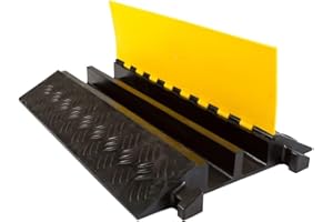 Rage Powersports Guardian 2-Channel Cable Protector Cover Electric Wire Hose up to 3.25" Outside Diameter Hinged Lid 10,000 lb. Per Axle Capacity