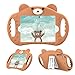pzoz Case Compatible for iPad Mini 1/2/3/4 Case for Kids Shockproof Silicone Handle Stand Proof Boys Bear Cover for Apple iPad Mini 1st Generation Gen 7.9'' 1 2 3 4 (Brown)