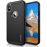 iPhone X Case, LOHASIC Heavy Duty Protective Hybrid Dual Layer Rugged Shockproof Bumper Cover [Military Grade] Drop Protection 360 Full Body Defender Cases for Apple iPhone X 10 (2017) - Black