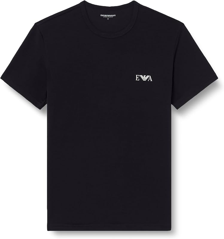 Herren T-Shirt Bold Monogram 2-Pack Rundhals T-Shirt, schwarz/schwarz, M