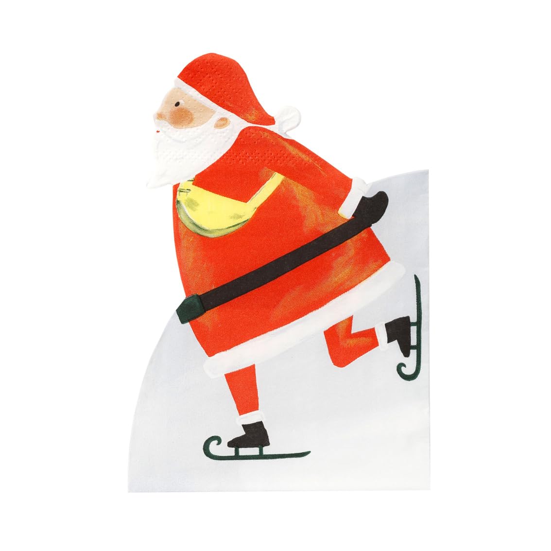 Talking Tables 20 x Disposable Santa Shaped Paper Napkins, 3PLY, Recycling, Disposable Serviettes, Decoupage, Catering, Patterned Napkin