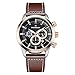 Watches, Men Sports Watches Water Resistant Wrist Watch with Leather Strap Chronograph Date Display