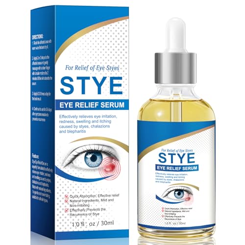 Stye Eye Treatment, Natural Stye Relief Serum for Chalazion, Blepharitis & Eyelid Bump, Gentle Soothing Eye Care for Swelling Redness Irritation (30 ml)