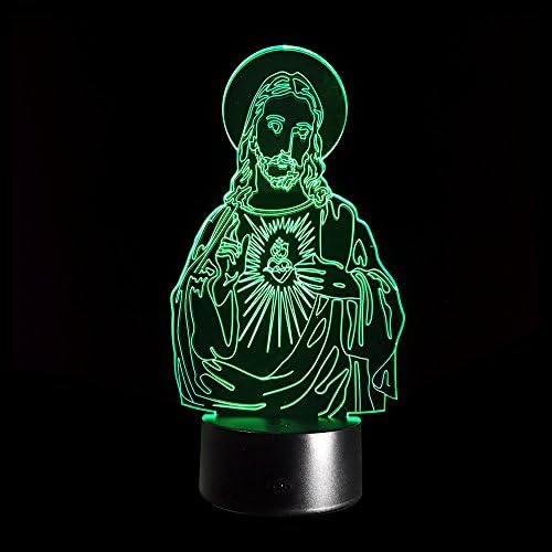 Ornerx 3D Illusion Lamp LED Night Light Jesus