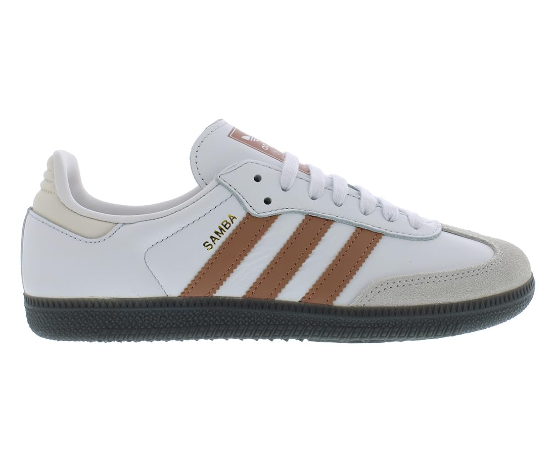 adidas Samba Womens Shoes Size 10.5, Color: White/Brown-White Image
