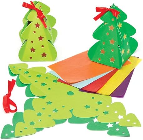 Amazon クリスマスツリー ランタン型のオーナメント デコレーション 手作りキット 4個入り 子供のたちの手作りやディスプレイに 手芸キット 通販