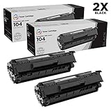 LD Compatible Toner Cartridge Replacement for Canon 104 (Black, 2-Pack)
