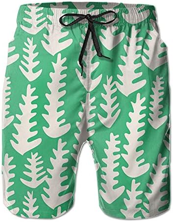 Summer Beach Coral Men's Casual Soft Breathable Beach Pants Shorts Short Pants Drawstring Waist Beach Walk Shorts Beach Shorts Swimming Pants With Pockets