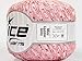 Pale Pink with Silver Mini Ladder Glitz Ribbon Yarn - Metallic Sparkle 50 Gram
