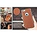 DICHEER Compatible iPhone 6 Case,iPhone 6s Case with Glass Screen Protector,Luxury Matte Brown Leather for Men,Dual Layer Hybrid Defender Soft TPU Bumper Best Protective Cover Classy Case Brown